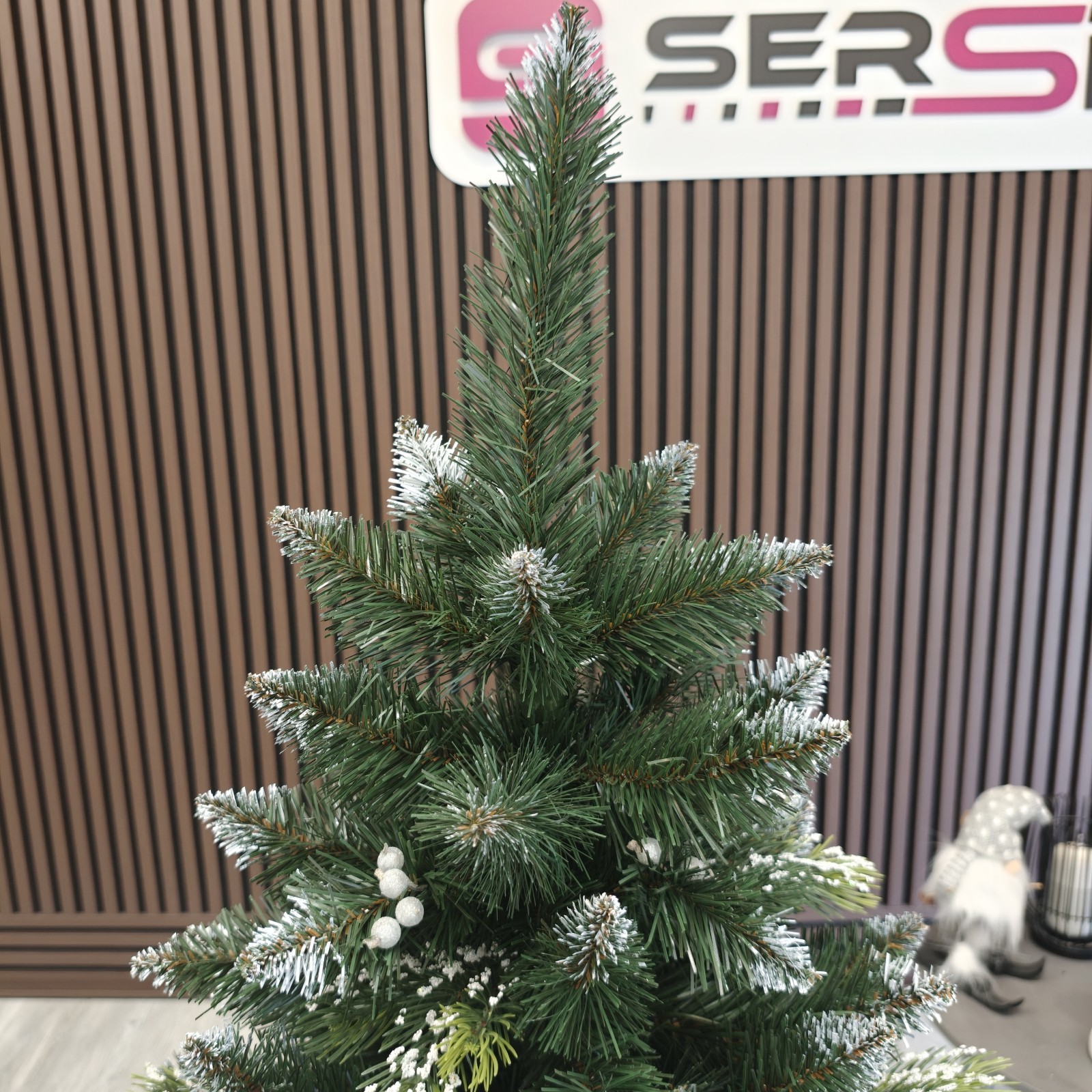 Brad artificial Christmas Deluxe by Sersimo, Diamant, 2D+3D, 150cm - imagine 13