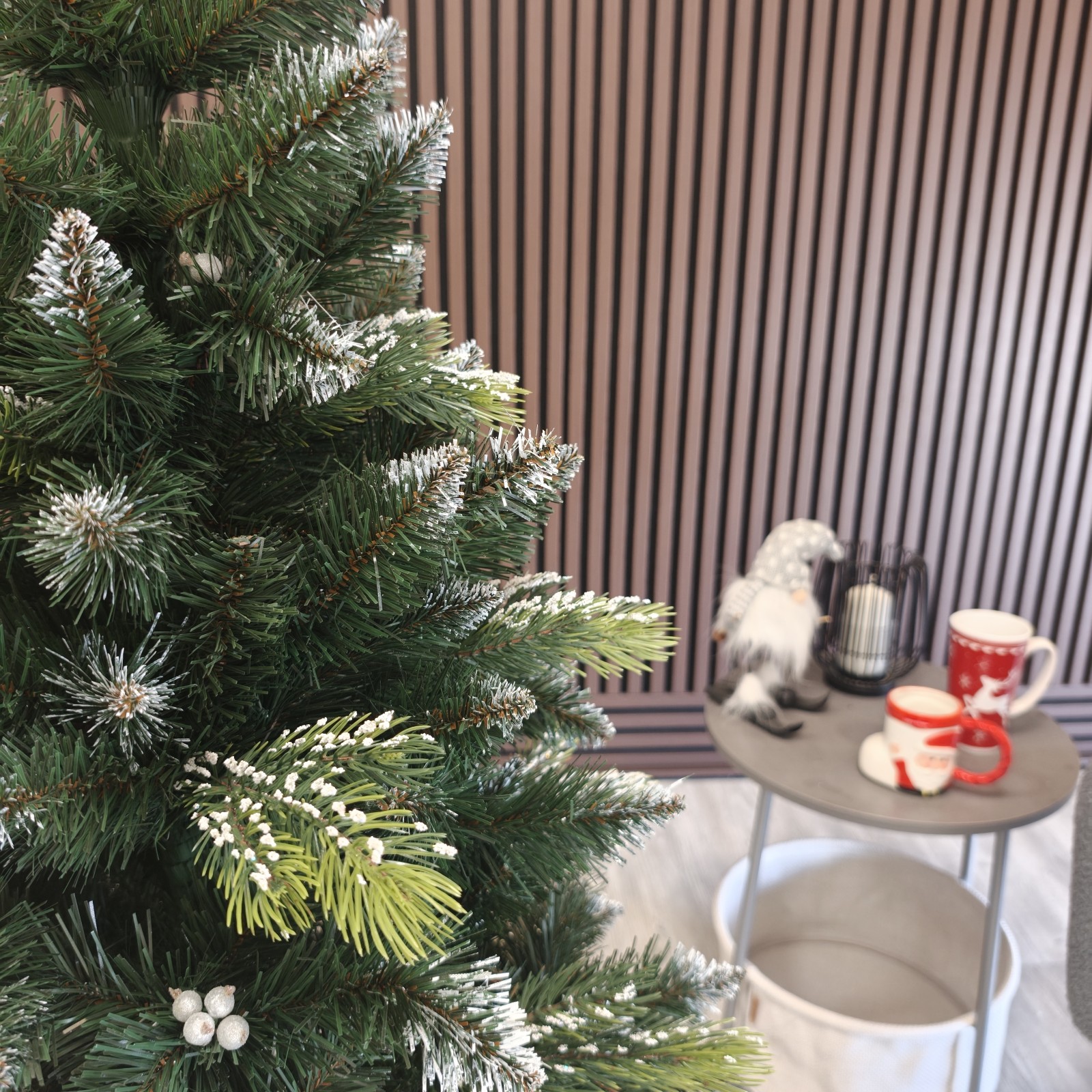 Brad artificial Christmas Deluxe by Sersimo, Diamant, 2D+3D, 150cm - imagine 14