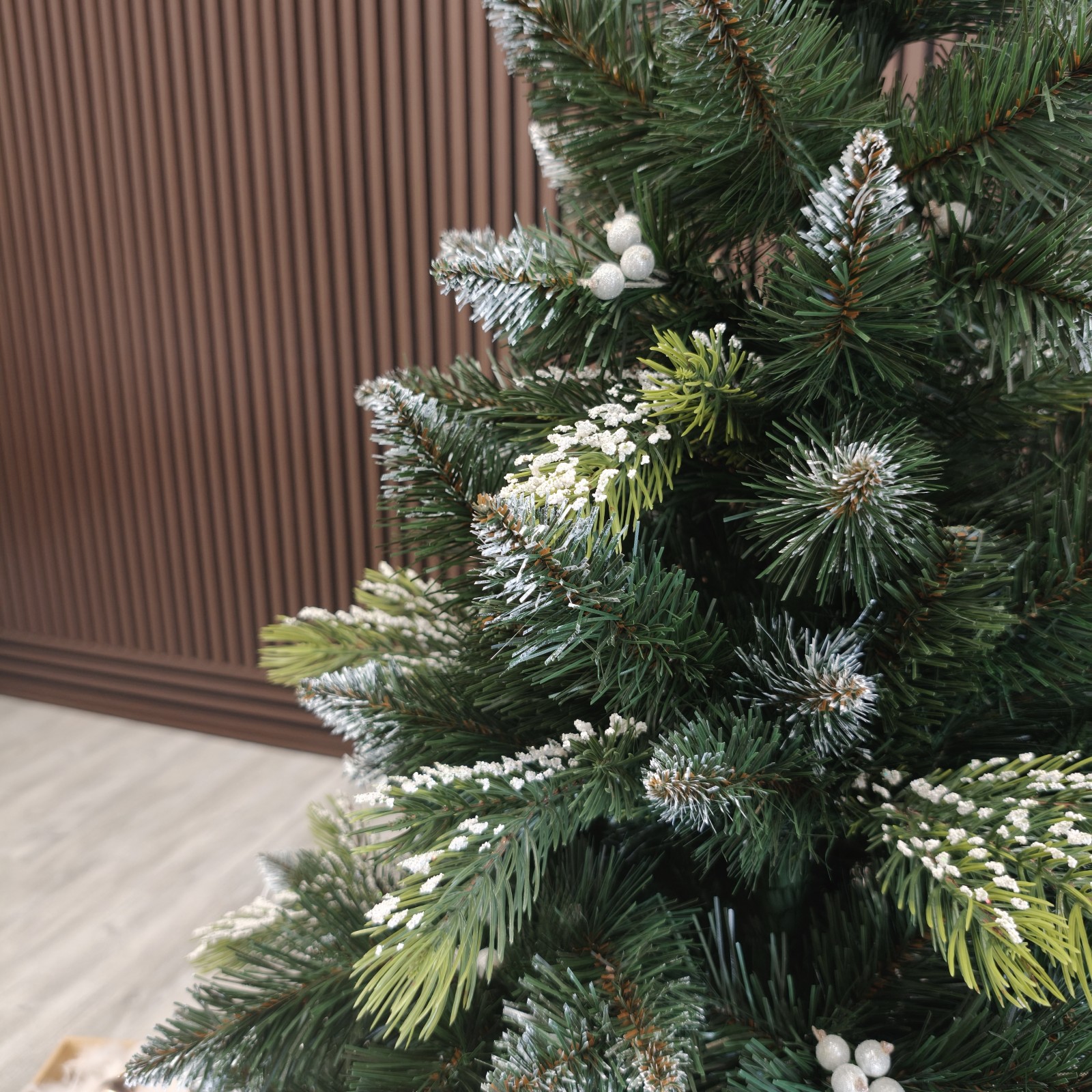 Brad artificial Christmas Deluxe by Sersimo, Diamant, 2D+3D, 150cm - imagine 15