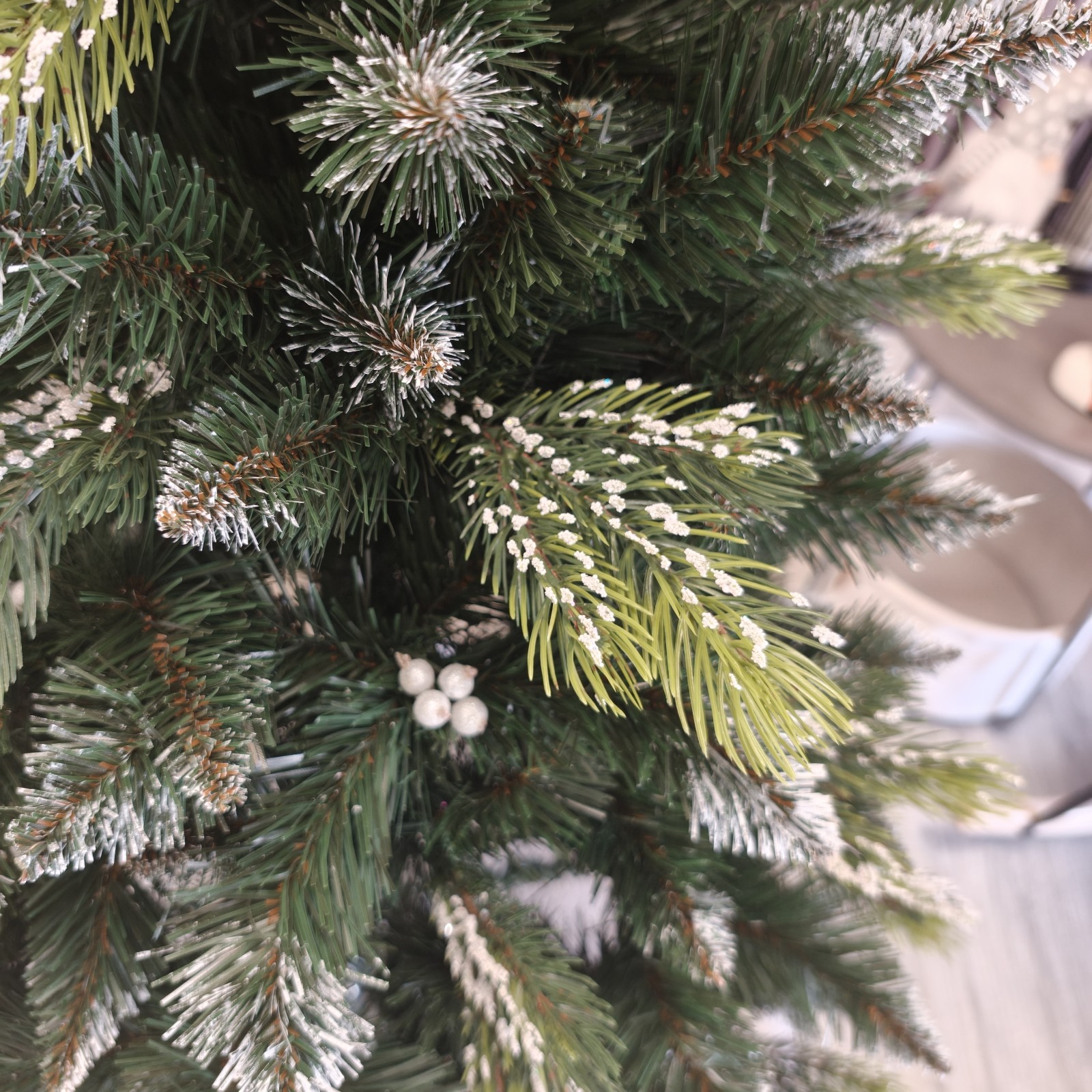 Brad artificial Christmas Deluxe by Sersimo, Diamant, 2D+3D, 150cm - imagine 16
