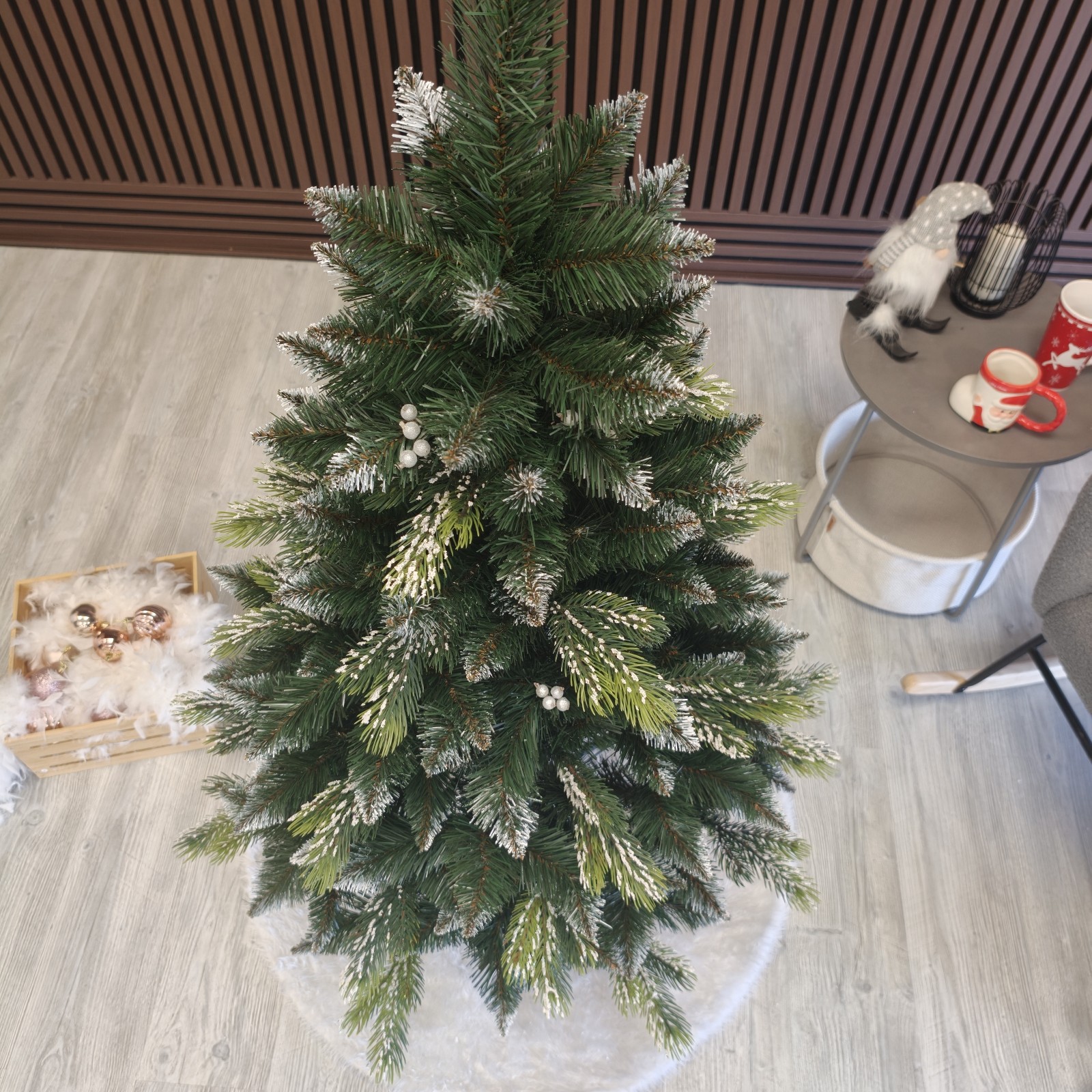 Brad artificial Christmas Deluxe by Sersimo, Diamant, 2D+3D, 150cm - imagine 17