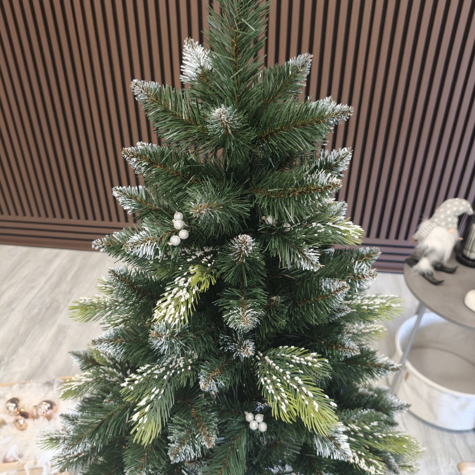 Brad artificial Christmas Deluxe by Sersimo, Diamant, 2D+3D, 150cm - imagine 20