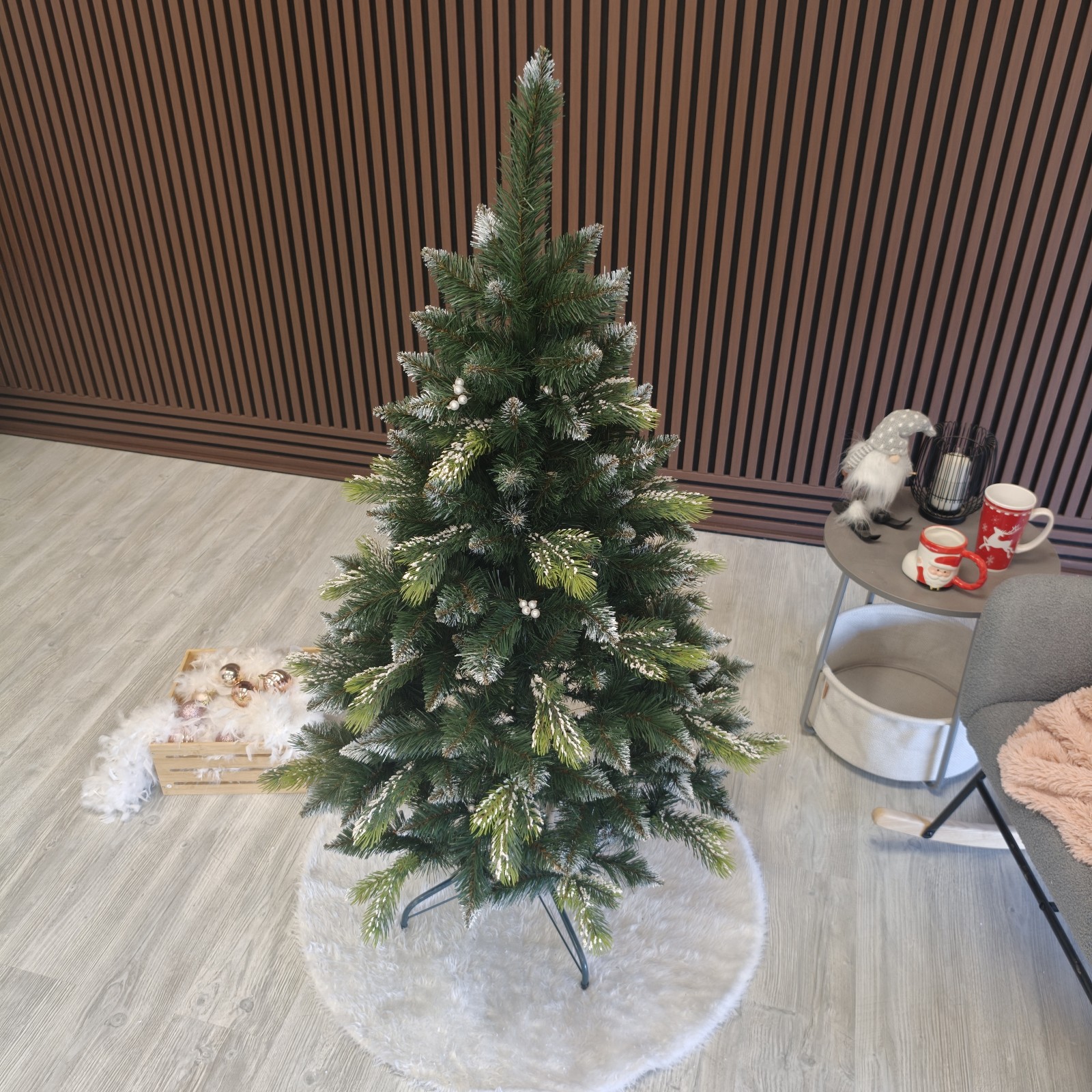 Brad artificial Christmas Deluxe by Sersimo, Diamant, 2D+3D, 150cm - imagine 3