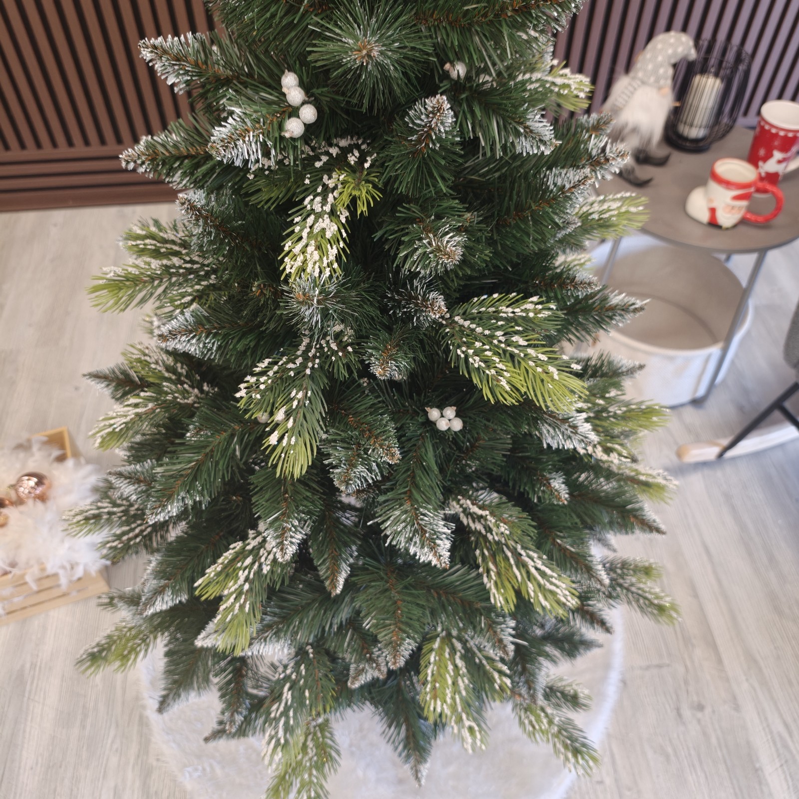 Brad artificial Christmas Deluxe by Sersimo, Diamant, 2D+3D, 150cm - imagine 4