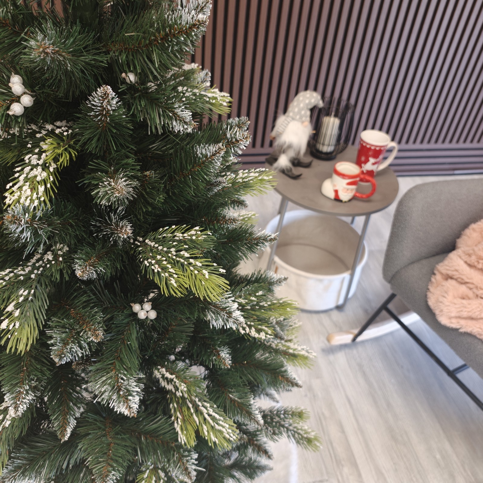 Brad artificial Christmas Deluxe by Sersimo, Diamant, 2D+3D, 150cm - imagine 5