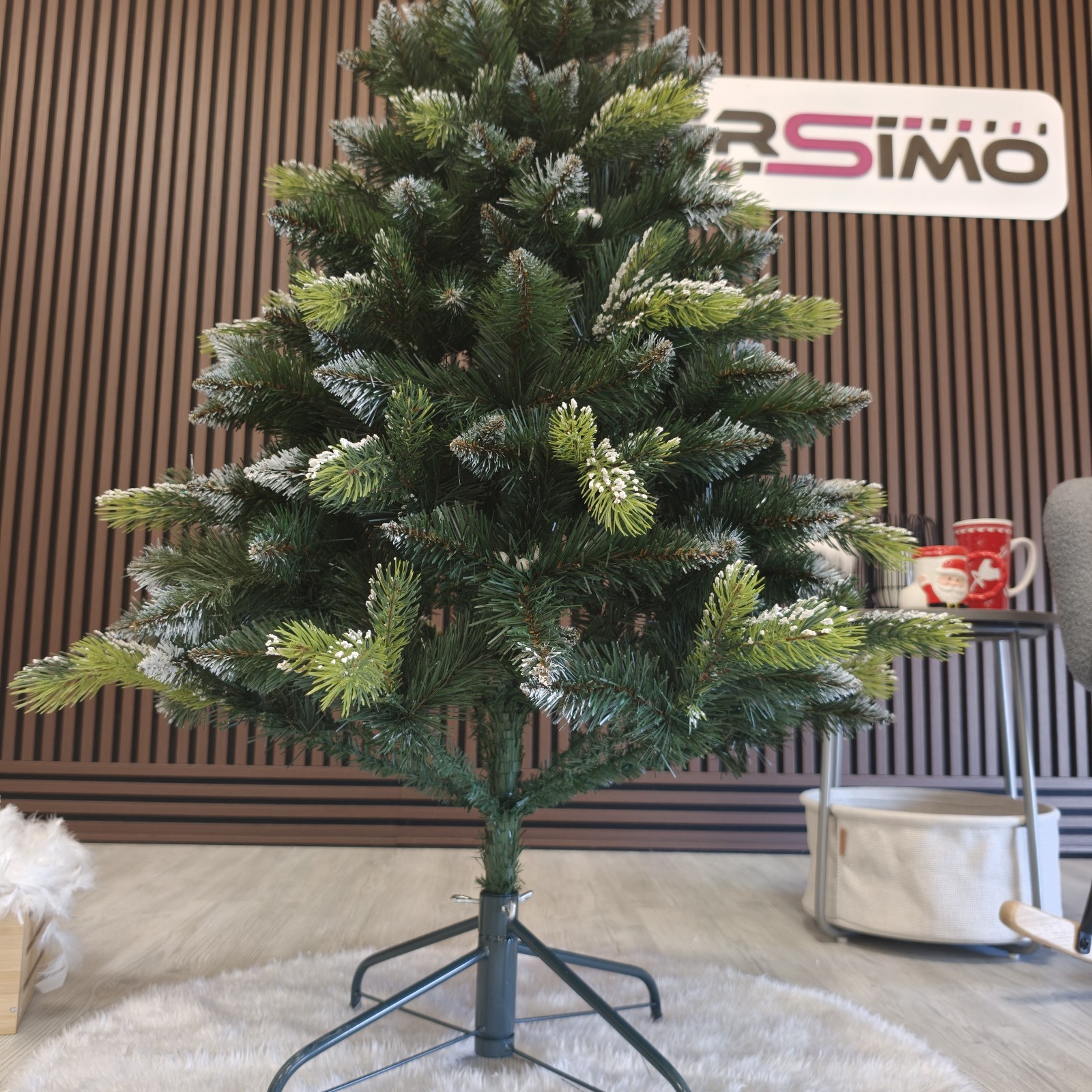 Brad artificial Christmas Deluxe by Sersimo, Diamant, 2D+3D, 150cm - imagine 7