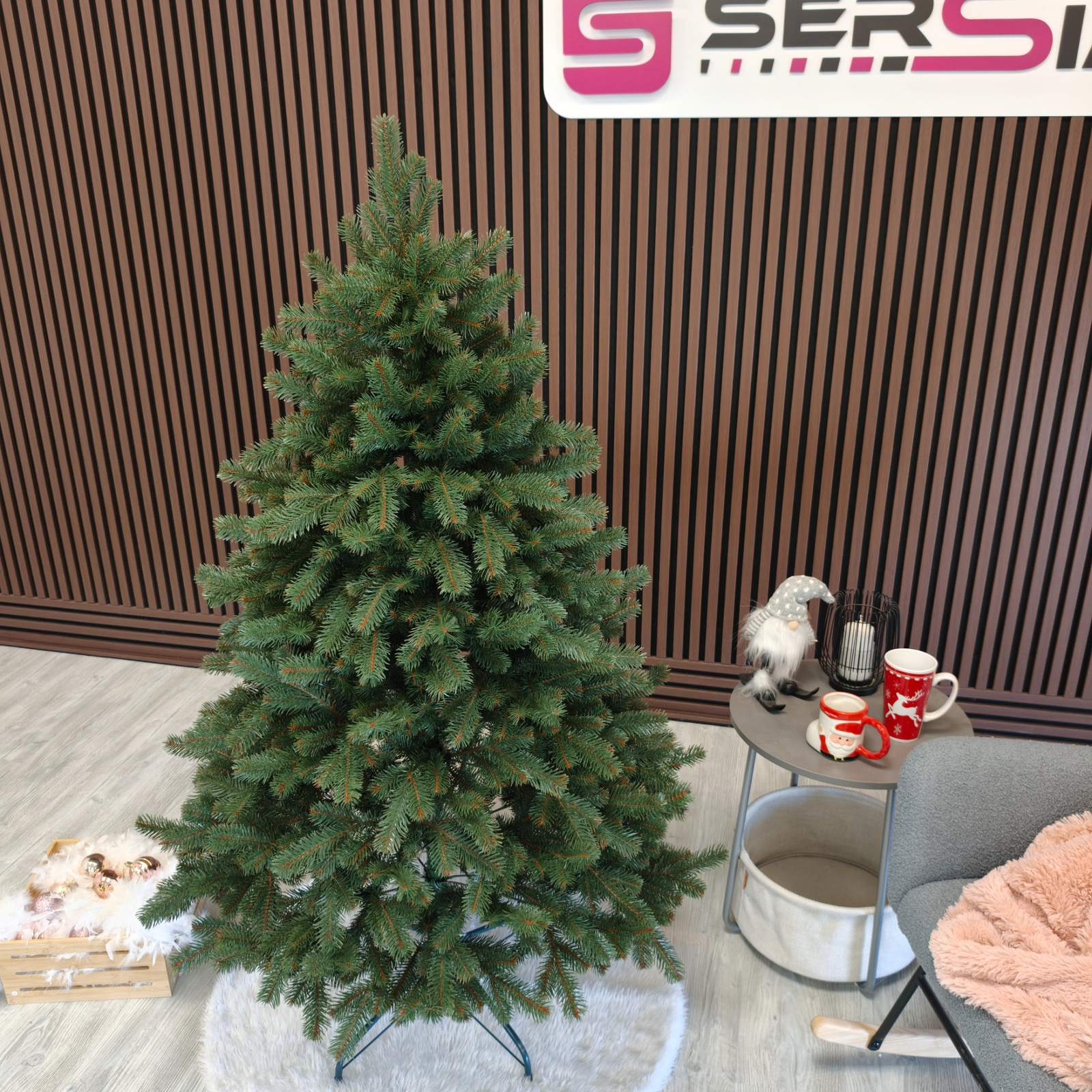 Brad artificial Christmas Deluxe by Sersimo, Kovalivska verde, 3D, 150cm - imagine 5