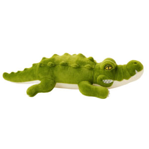 Jucarie de plus Crocodil urias 100 cm, multifunctionala 2 in 1, perna moale pentru imbratisat si relaxare, umplutura elastica din fibre, ideala pentru joaca, dormit si decorarea camerei copiilor, 3+ ani, 100x35 cm, verde