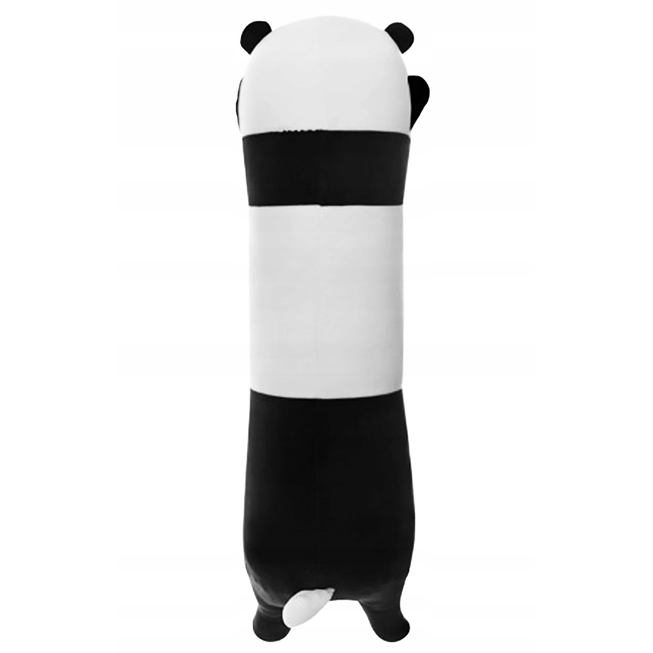 Jucarie de plus Panda urias 70 cm, multifunctionala 2 in 1, perna moale pentru imbratisat si relaxare, umplutura pufoasa din poliester, ideala pentru joaca, dormit sau decorarea camerei, 3+ ani, alb si negru - imagine 6