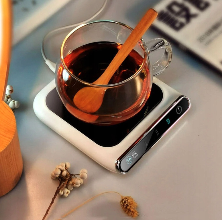 Incalzitor electric pentru cana de cafea si ceai, cu alimentare USB si putere 10 W, 3 trepte de temperatura, functie de mentinere a bauturilor calde, design compact pentru birou si acasa, 13x12x2 cm - imagine 5