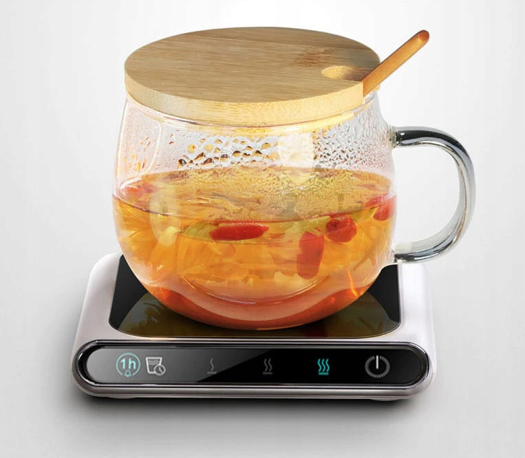 Incalzitor electric pentru cana de cafea si ceai, cu alimentare USB si putere 10 W, 3 trepte de temperatura, functie de mentinere a bauturilor calde, design compact pentru birou si acasa, 13x12x2 cm - imagine 7