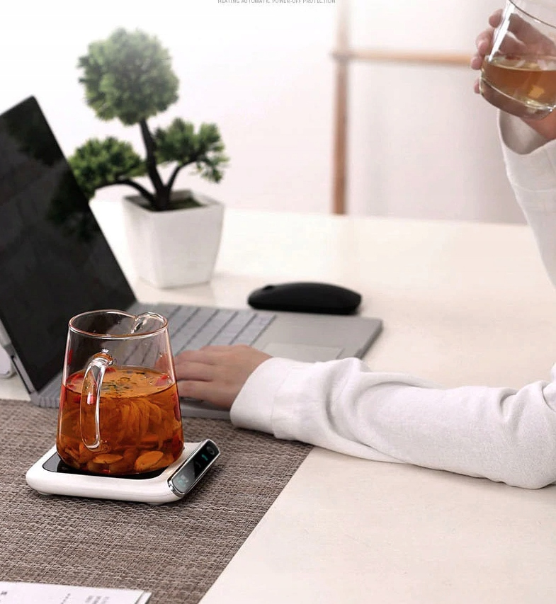 Incalzitor electric pentru cana de cafea si ceai, cu alimentare USB si putere 10 W, 3 trepte de temperatura, functie de mentinere a bauturilor calde, design compact pentru birou si acasa, 13x12x2 cm - imagine 8