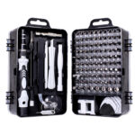 Set surubelnite de precizie 135 piese, cu 114 biti Imbus, Torx, cruce si drepti, prelungitoare, penseta, magnetizator si accesorii pentru demontarea carcaselor, ideal pentru reparatii telefoane si alte dispozitive electronice, 16x9x5 cm