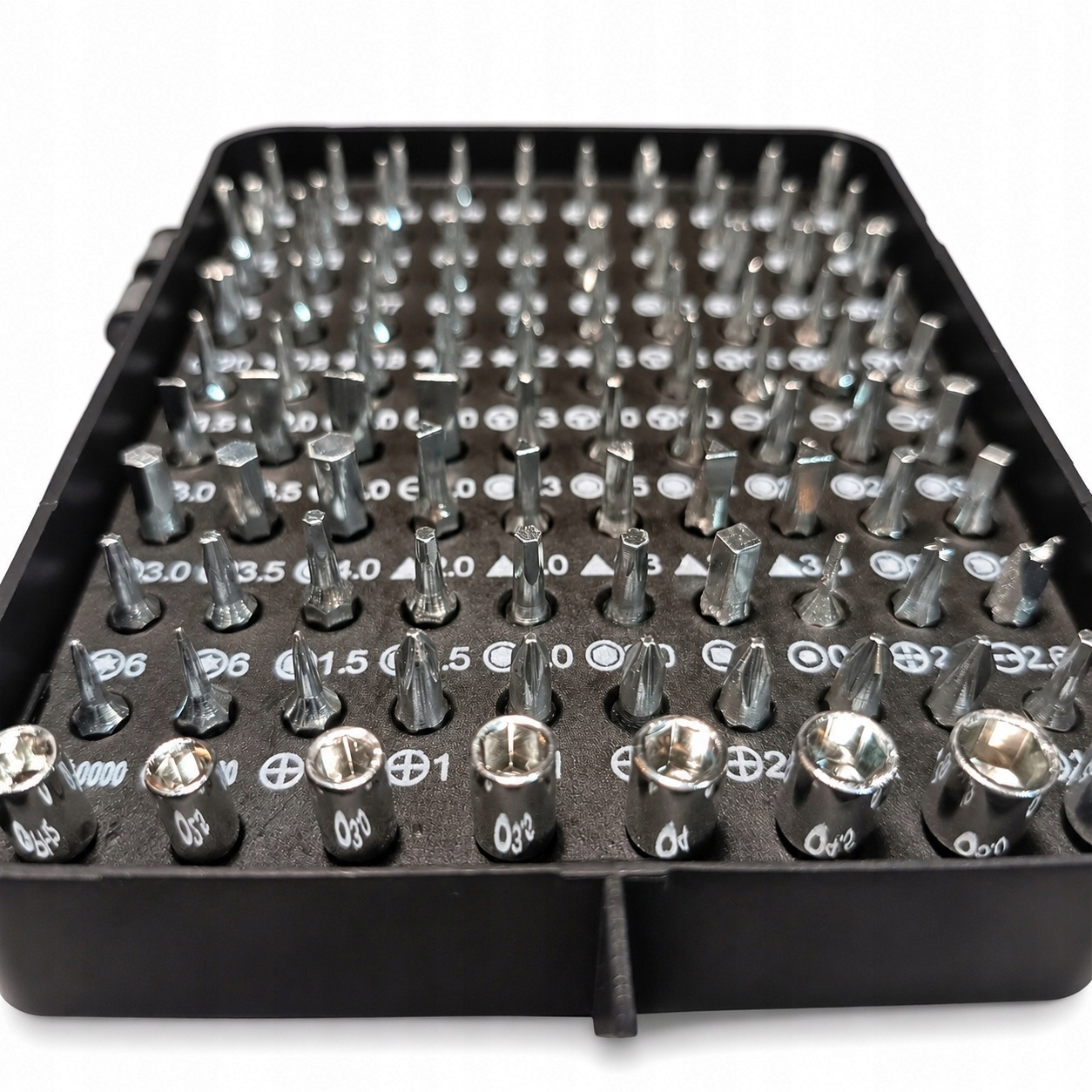 Set surubelnite de precizie 135 piese, cu 114 biti Imbus, Torx, cruce si drepti, prelungitoare, penseta, magnetizator si accesorii pentru demontarea carcaselor, ideal pentru reparatii telefoane si alte dispozitive electronice, 16x9x5 cm - imagine 7