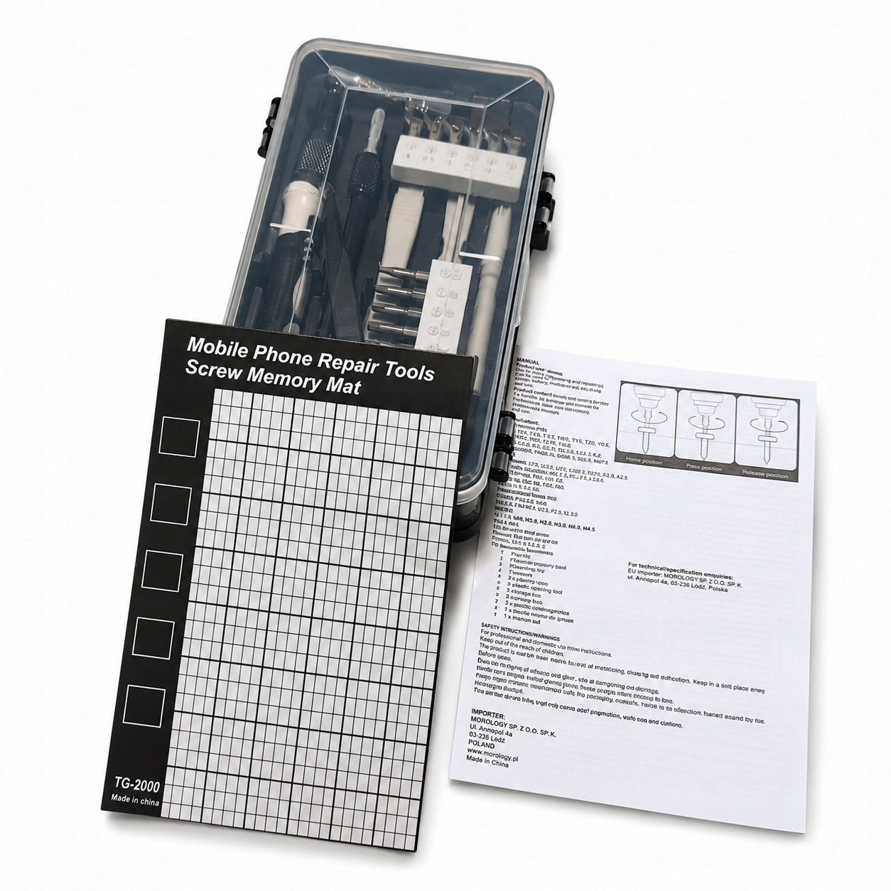 Set surubelnite de precizie 135 piese, cu 114 biti Imbus, Torx, cruce si drepti, prelungitoare, penseta, magnetizator si accesorii pentru demontarea carcaselor, ideal pentru reparatii telefoane si alte dispozitive electronice, 16x9x5 cm - imagine 9
