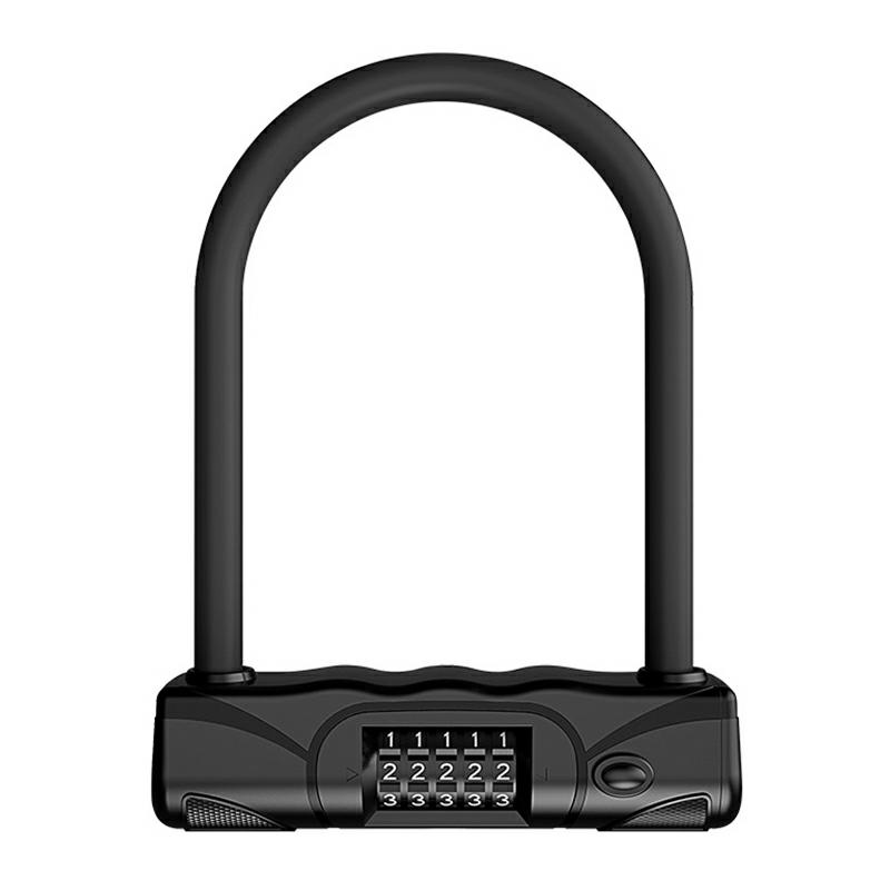 Antifurt bicicleta tip U cu cifru de siguranta din 5 cifre, constructie robusta din otel cu bara de 15 mm pentru protectie sporita impotriva furtului, inchidere fara cheie, 17x25 cm