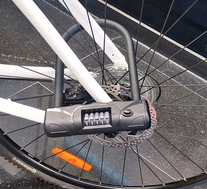 Antifurt bicicleta tip U cu cifru de siguranta din 5 cifre, constructie robusta din otel cu bara de 15 mm pentru protectie sporita impotriva furtului, inchidere fara cheie, 17x25 cm - imagine 3