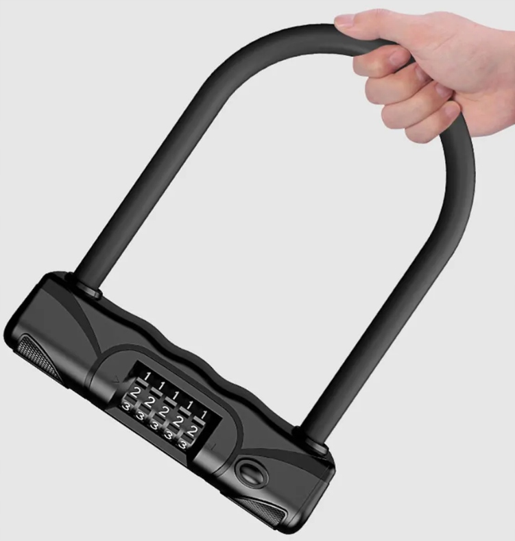 Antifurt bicicleta tip U cu cifru de siguranta din 5 cifre, constructie robusta din otel cu bara de 15 mm pentru protectie sporita impotriva furtului, inchidere fara cheie, 17x25 cm - imagine 6