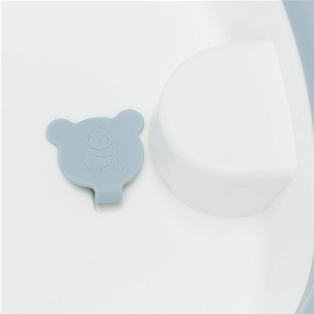 Cadita de baie pliabila pentru bebelusi si copii, sistem de siguranta impotriva plierii accidentale, dop de scurgere, sarcina maxima 30 kg, material plastic si silicon, 85x53x20 cm, alb - imagine 12