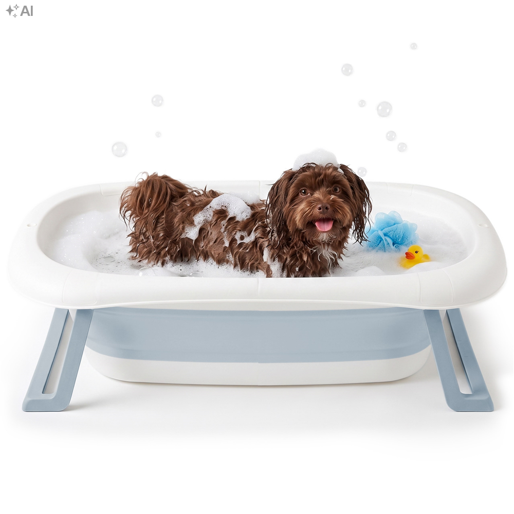 Cadita de baie pliabila pentru bebelusi si copii, sistem de siguranta impotriva plierii accidentale, dop de scurgere, sarcina maxima 30 kg, material plastic si silicon, 85x53x20 cm, alb - imagine 29