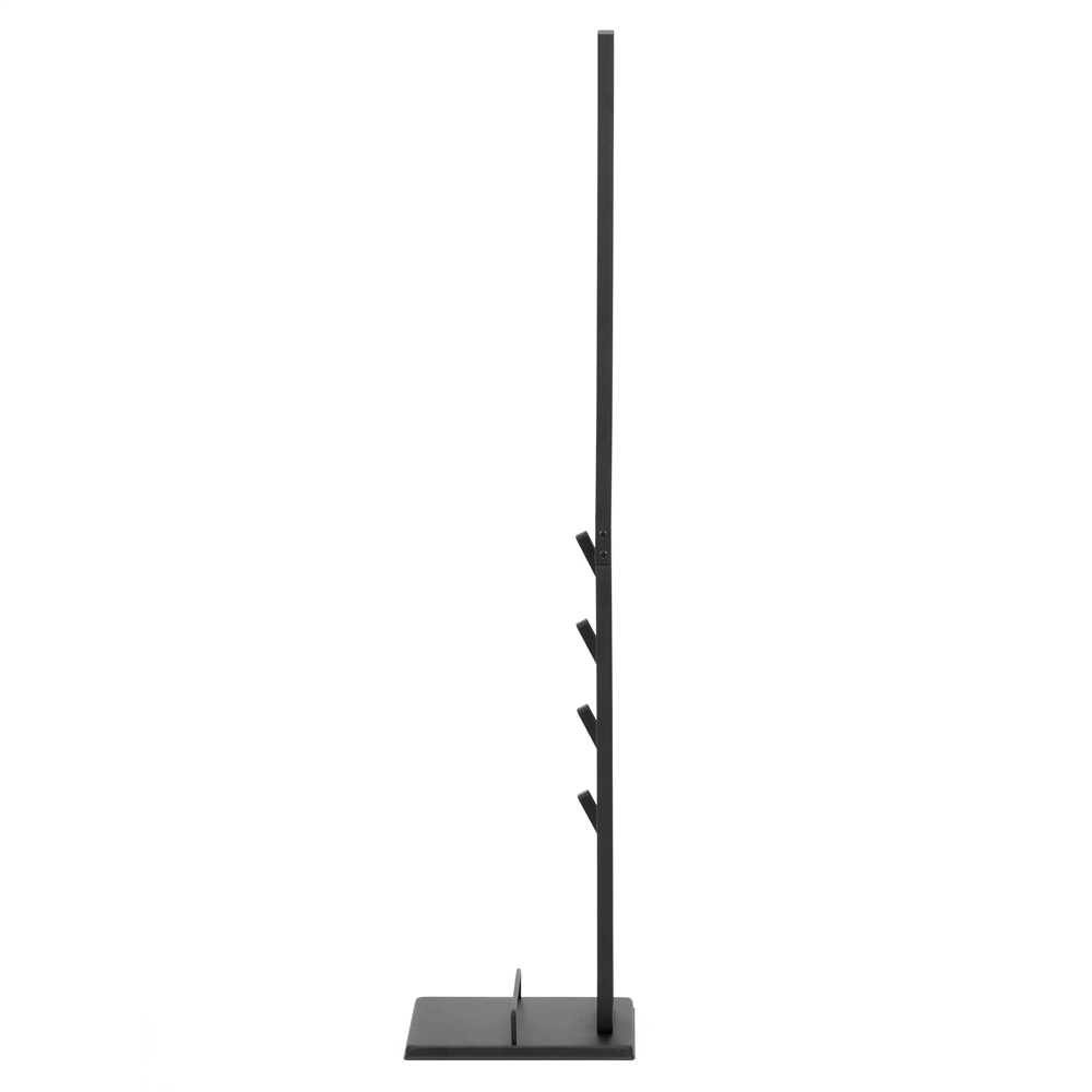 Suport universal pentru aspirator vertical si accesorii, structura metalica din otel, montaj independent pe podea fara gaurirea peretelui, design compact pentru depozitarea aspiratorului, 28x22x127 cm, negru - imagine 14