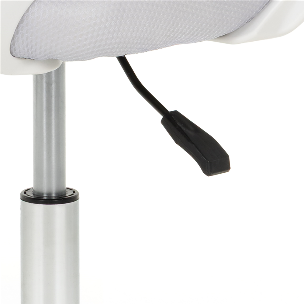 Scaun de birou ergonomic cu spatar din plasa mesh respirabila, sezut tapitat cu burete moale, cotiere pentru sustinere, baza metalica stabila cu 5 roti pivotante, maxim 100 kg, 60x44x83-93 cm, gri - imagine 21