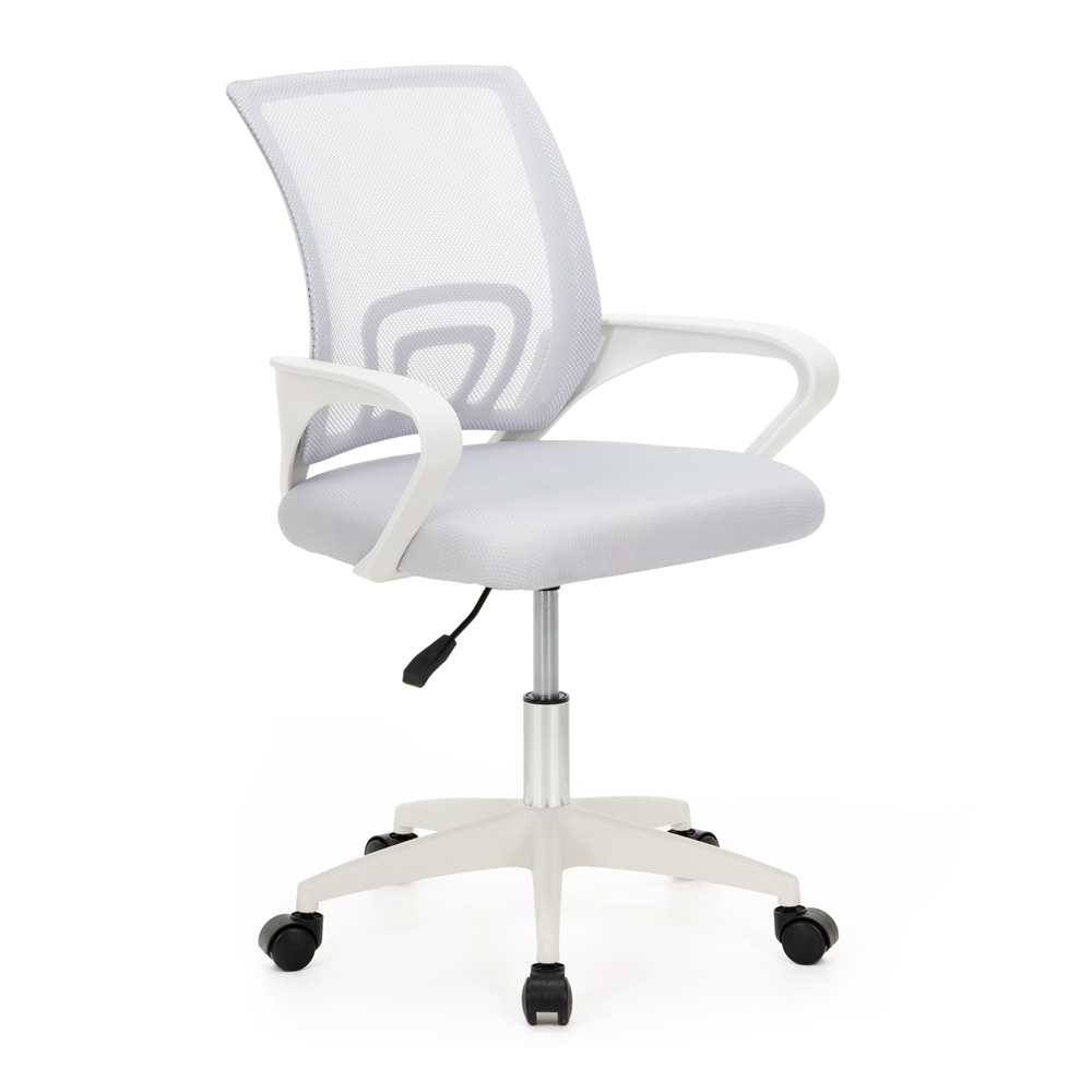 Scaun de birou ergonomic cu spatar din plasa mesh respirabila, sezut tapitat cu burete moale, cotiere pentru sustinere, baza metalica stabila cu 5 roti pivotante, maxim 100 kg, 60x44x83-93 cm, gri - imagine 27