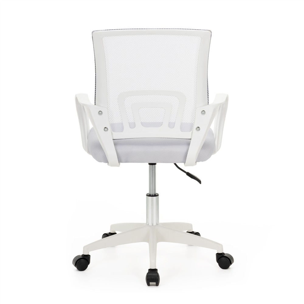 Scaun de birou ergonomic cu spatar din plasa mesh respirabila, sezut tapitat cu burete moale, cotiere pentru sustinere, baza metalica stabila cu 5 roti pivotante, maxim 100 kg, 60x44x83-93 cm, gri - imagine 31