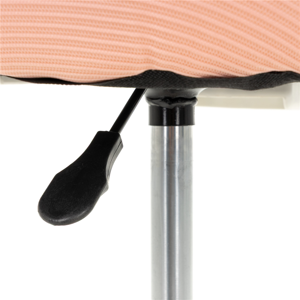 Scaun de birou ergonomic pentru copii, cu spatar din plasa respirabila, sezut tapitat cu burete de 6 cm, inaltime reglabila, cotiere rabatabile si suport pentru picioare, maxim 120 kg, 52x60x81-91 cm, roz - imagine 16