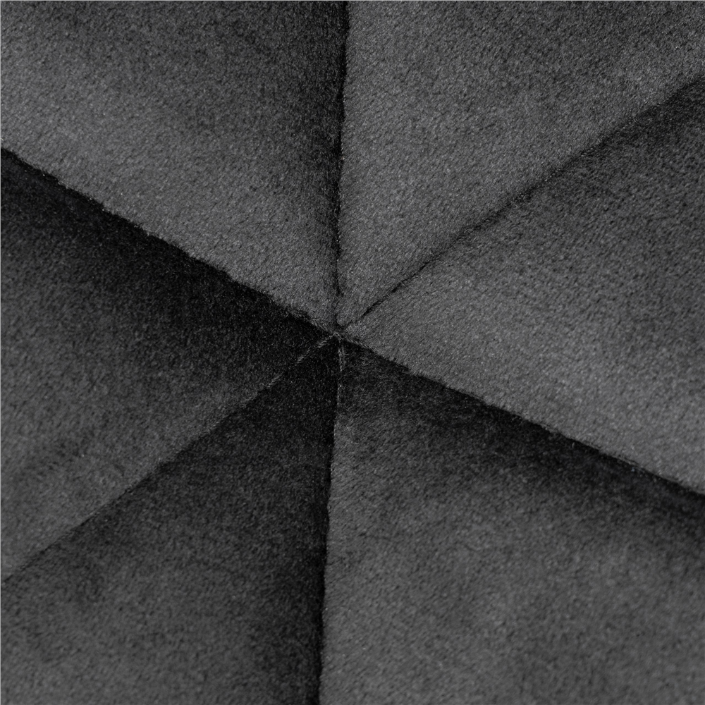 Scaun de birou rotativ cu inaltime reglabila, tapiterie moale din velur si sezut cu umplutura din spuma, baza metalica stabila cu roti pivotante din cauciuc siliconic, maxim 120 kg, 50x47x70-80 cm, negru - imagine 18