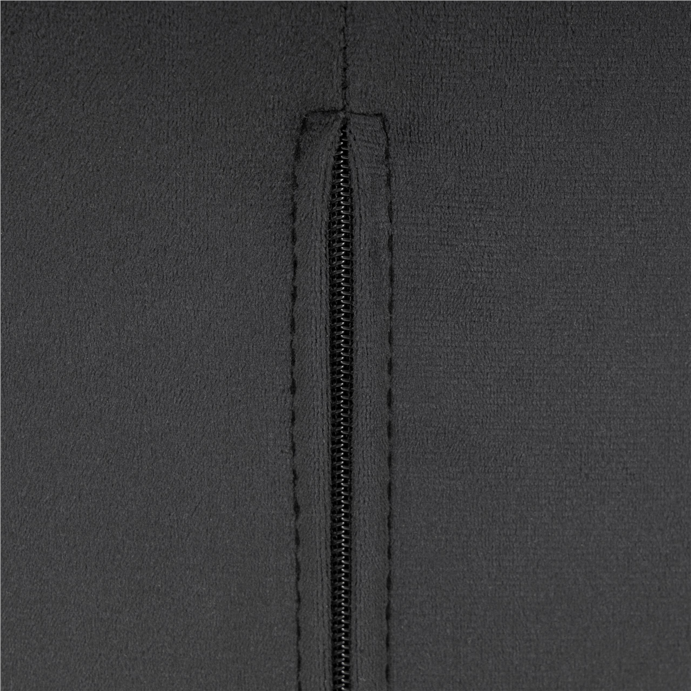 Scaun de birou rotativ cu inaltime reglabila, tapiterie moale din velur si sezut cu umplutura din spuma, baza metalica stabila cu roti pivotante din cauciuc siliconic, maxim 120 kg, 50x47x70-80 cm, negru - imagine 19