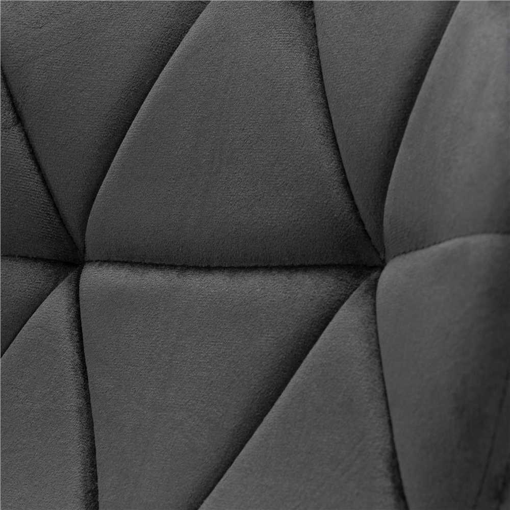 Scaun de birou rotativ cu inaltime reglabila, tapiterie moale din velur si sezut cu umplutura din spuma, baza metalica stabila cu roti pivotante din cauciuc siliconic, maxim 120 kg, 50x47x70-80 cm, negru - imagine 21