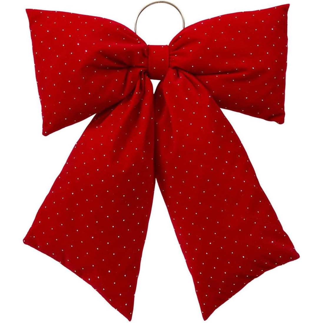 Funda decorativa de Craciun cu design matlasat, ornament festiv elegant pentru impodobirea bradului, decorarea usilor si realizarea aranjamentelor de Craciun, 38x4x46 cm, rosu - imagine 4