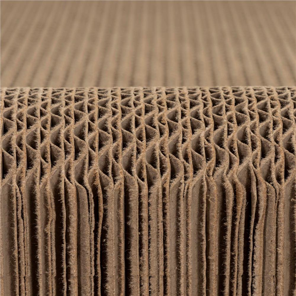 Ansamblu de joaca pentru pisici 2 in 1, cu suprafata de zgariat din carton ondulat, culcus detasabil si ascunzatoare pentru odihna, platforma superioara de relaxare, structura MDF, 56x28x30 cm, maro - imagine 8
