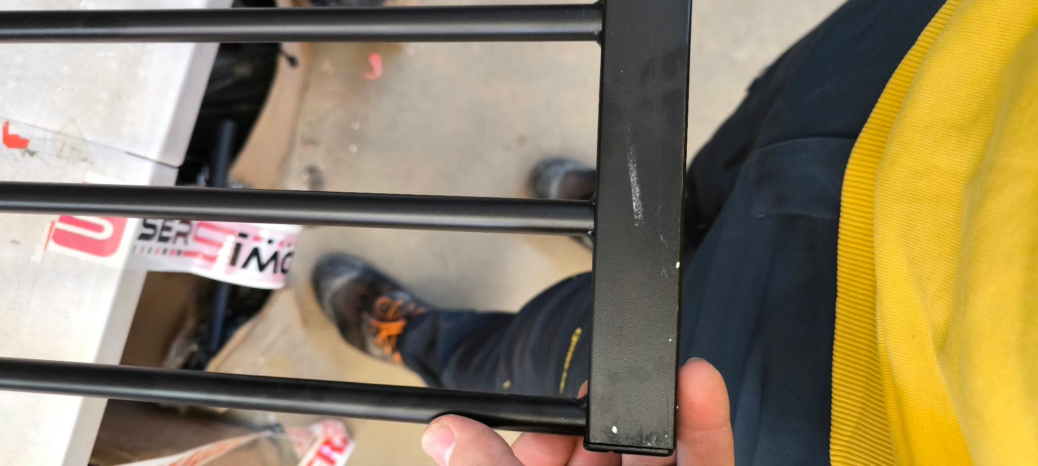 RESIGILAT: Poarta de siguranta Safety Gate pentru scari, ajustabila 110-117 cm, din otel, neagra - imagine 4
