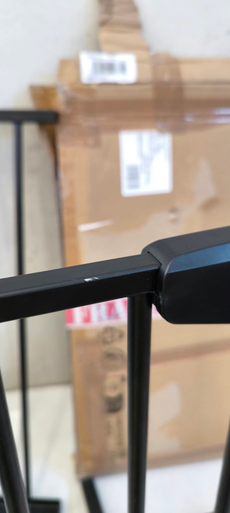 RESIGILAT: Poarta de siguranta Safety Gate pentru scari, ajustabila 110-117 cm, din otel, neagra - imagine 5