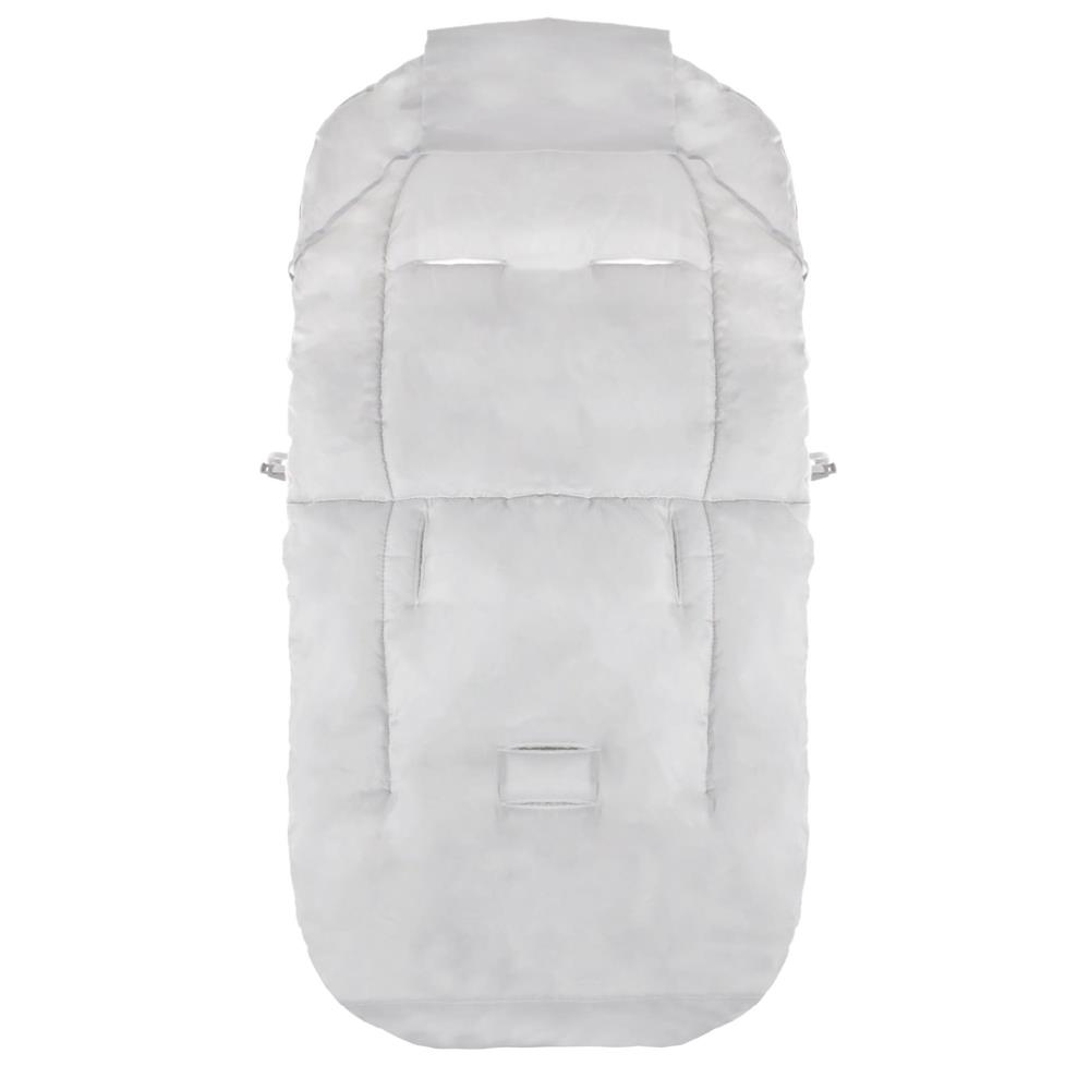 Sac de dormit pentru bebelusi si copii impermeabil, compatibil cu carucioare sport, landouri si sanii, interior din polar moale, orificii pentru centuri, cu geanta de transport, 90x43 cm, gri si albastru - imagine 13
