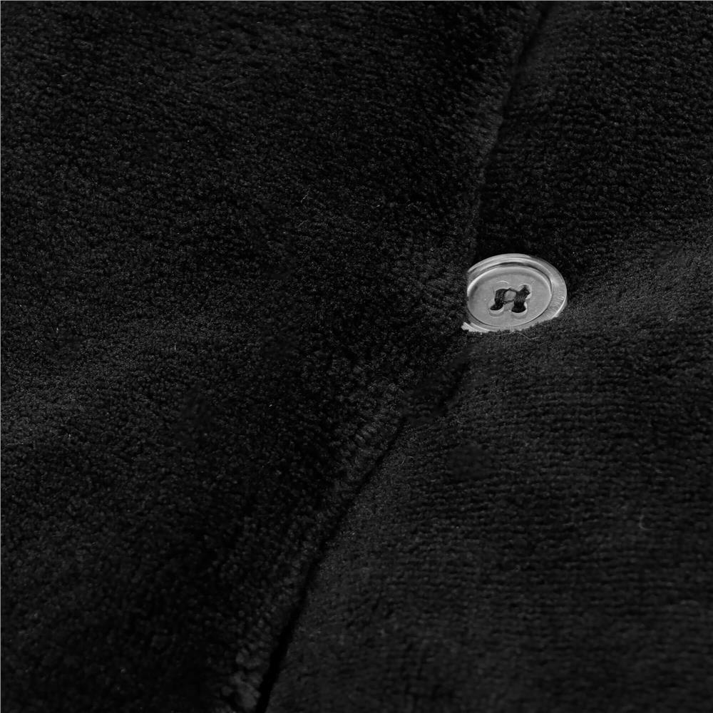 Sac de dormit pentru carucior copii, exterior impermeabil si interior calduros, gluga ajustabila, 2 gulere din blanita detasabile, 2 fermoare pentru acces facil, orificii pentru centuri, 80x40 cm, negru - imagine 8