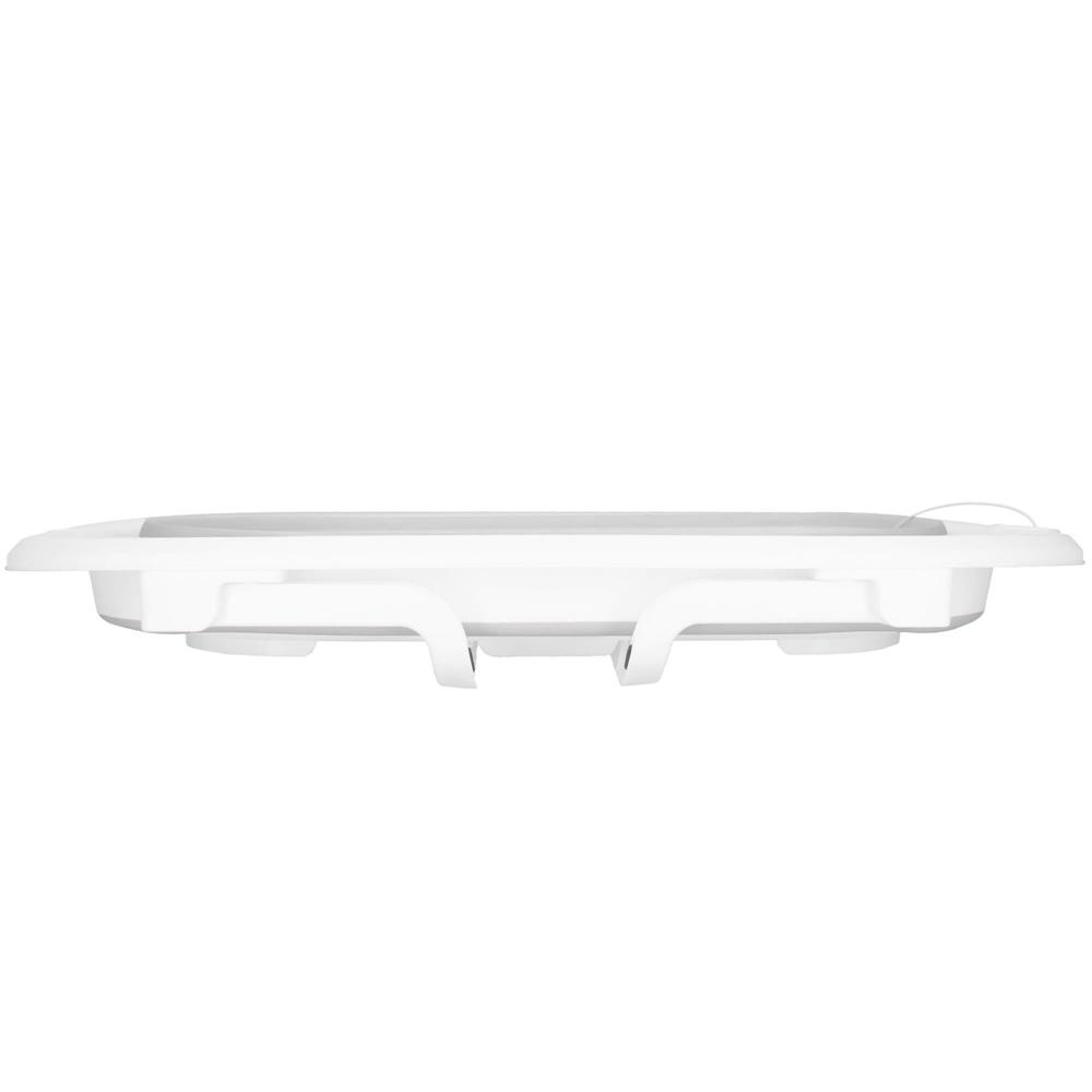 Cadita de baie pliabila pentru bebelusi cu termometru electronic LCD si perna de sustinere, capacitate 40 L, dop de scurgere, pentru copii pana la 12 luni, 79x49x22 cm, alb si gri - imagine 29